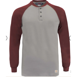 BOCOMAL FR 7OZ Henley T-Shirts With Button Closure