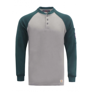 BOCOMAL FR 7OZ Henley T-Shirts With Button Closure