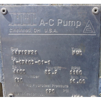 ALLIS CHALMERS Pumps - Centrifugal Pumps
